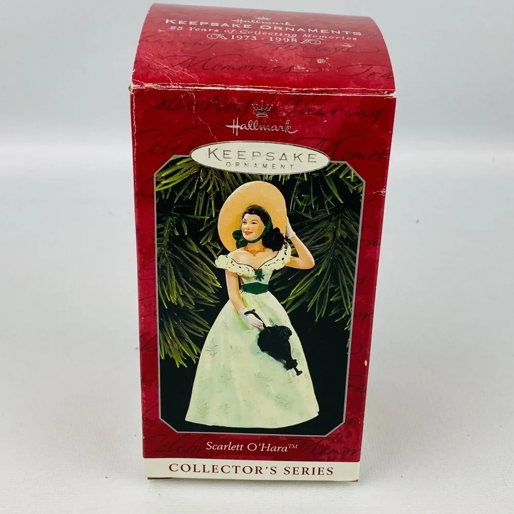 Hallmark Scarlett O'Hara Ornament #2 Collectors Series Green Barbeque Dress 1998